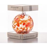 Sienna Glass Birthstone Ball July Ruby in Dark Red