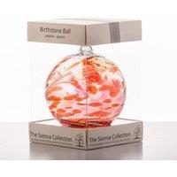 Sienna Glass Birthstone Ball January Garnet in Burnt Orange