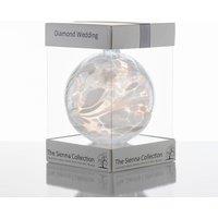 Sienna Glass Diamond Wedding Anniversary Gift Friendship Ball in White