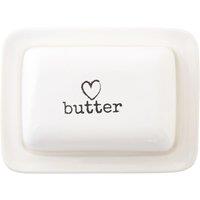 Premier Housewares Charm Butter Dish White