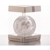 Sienna Glass Birthstone Ball April Diamond in White