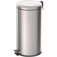 Gr8 Home 30 Litre Foot Pedal Bin Stainless Steel Metal Waste Rubbish Dustbin in Silver