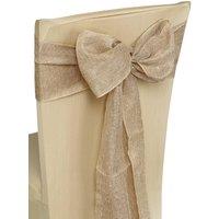 Neel Blue 10pcs Hessian Chair Sashes, 22cm x 280cm in Brown | Size: 22 cm x 280 cm