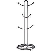 Premier Housewares Vertex Deco 6 Cup Mug Tree Black