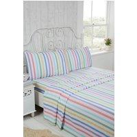 Rapport Home Candy Stripes Pure Cotton Complete Sheet Set | Size: Super King