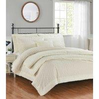 Rapport Home Richmond Boudoir Filled Cushion (50x30 cm) in White | Size: 30 cm x 50 cm