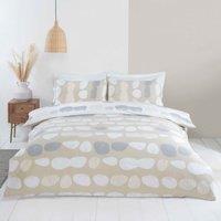 Rapport Home Truro Microfiber Reversible Duvet Cover Set with Pillowcase in Natural | Size: King