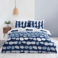 Rapport Home Truro Microfiber Reversible Duvet Cover Set with Pillowcase in Blue | Size: King