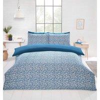 Rapport Home Pebbles Polyester Duvet Cover Set with Pillowcase in Blue | Size: King