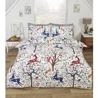 Rapport Home Tatton Polycotton Duvet Cover Set With Pillowcase in White | Size: King