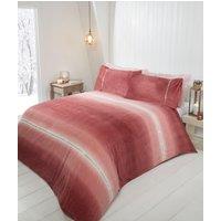Rapport Home Diamante Teddy Duvet Cover Set with Pillowcase in Dusty Pink | Size: Double