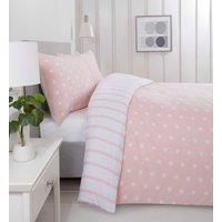 Rapport Home Spots & Stripes Microfibre Duvet Set in Pink | Size: King