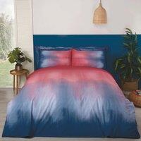 Rapport Home Ombre Polycotton Duvet Cover Set With Pillowcase in Red | Size: King