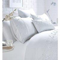 Rapport Home Papillon Polycotton Duvet Cover Set with Pillowcase in White | Size: Single