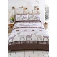 Rapport Home St Andrews BC Duvet Cover Set with Pillowcase in Natural | Size: Double