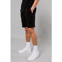 Blank Essentials Men's Cotton Blend 'Etched' Embossed Shorts in Black | Size: Small