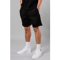Blank Essentials Men's Cotton Blend Shorts with Pocket in Black | Size: Small
