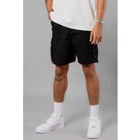 Blank Essentials Men's Ripstop Cargo Shorts in Black | Size: Large