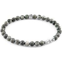 ANCHOR & CREW Men's Atrato Silver & Stone Bracelet in Grey | Size: 23 cm