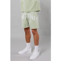 Blank Essentials Men's Cotton Blend 'Vault' Shorts in Green | Size: Large