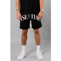 Blank Essentials Men's Cotton Blend 'Vault' Shorts in Black | Size: Medium