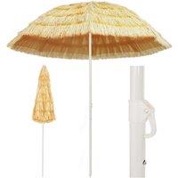 Berkfield Home Beach Umbrella Natural 240 cm Hawaii Style in Brown