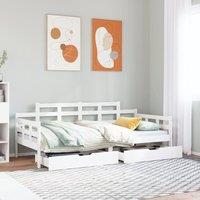 Berkfield Home Daybed with Drawers without Mattress White 80x200 cm Solid Wood