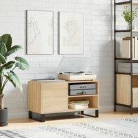 Berkfield Home Record Cabinet Sonoma Oak 85x38x48 cm Engineered Wood in Brown | Size: 85 x 38 x 48 cm