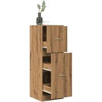 Berkfield Home Apothecary Cabinet Artisian Oak 40x41x118 cm Engineered Wood in Brown | Size: 40 x 41 x 118 cm