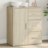Berkfield Home Sideboard Sonoma Oak 60x31x70 cm Engineered Wood in Brown | Size: 60 x 31 x 70 cm