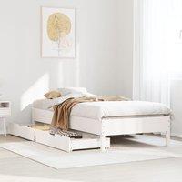 Berkfield Home Bed Frame without Mattress White 90x190 cm Single Solid Wood Pine