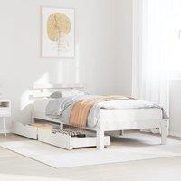 Berkfield Home Bed Frame with Drawers without Mattress White90x200 cm in White | Size: 90x200 cm