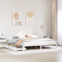 Berkfield Home Bed Frame with Drawers without Mattress White 180x200 cm Super King