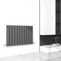MCC Direct Designer Flat Panel Double Radiator 600x748mm Anthracite in Grey | Size: 600x748