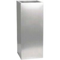 Primrose Zinc Galvanised Tall Rectangular Cube Planter Plant Pot Silver 50cm