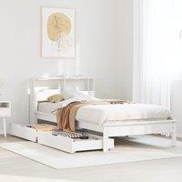 Berkfield Home Bookcase Bed without Mattress White 100x200 cm Solid Wood Pine