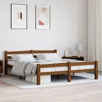 Berkfield Home Bed Frame Honey Brown Solid Pinewood 160x200 cm