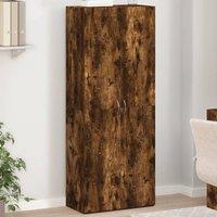 Berkfield Home File Cabinet Smoked Oak 60x32x153 cm Engineered Wood in Brown | Size: 60 x 32 x 153 cm