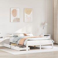 Berkfield Home Bed Frame with Drawers without Mattress White 160x200 cm