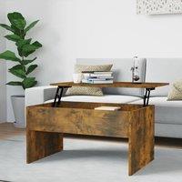 Berkfield Home Coffee Table Smoked Oak 80x50.5x41.5 cm Engineered Wood in Brown