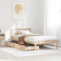 Berkfield Home Bed Frame without Mattress 100x200 cm Solid Wood Pine in Brown