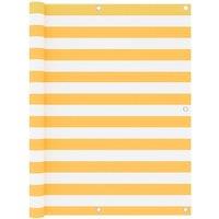 Balcony Screen White and Yellow 120x300 cm Oxford Fabric