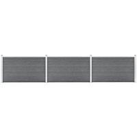Berkfield Home Garden Fence WPC 526x106 cm Grey
