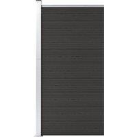 Fence Panel WPC 95x186 cm Black