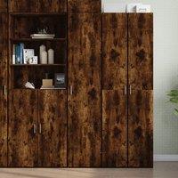 Berkfield Home Highboard Smoked Oak 40x42.5x185 cm Engineered Wood in Brown