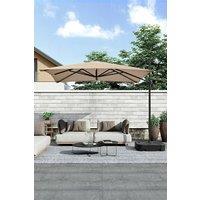 Square Rotating Outdoor Cantilever Parasol with Plastic Base