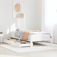 Berkfield Home Bed Frame with Drawers without Mattress White 100x200 cm