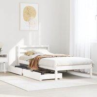 Berkfield Home Bed Frame without Mattress White 90x200 cm Solid Wood Pine