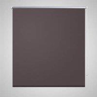 Berkfield Home Roller Blind Blackout 100 x 230 cm Coffee in Brown