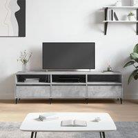 Berkfield Home TV Cabinet Concrete Grey 150x30x44.5 cm Engineered Wood
